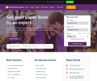 Myhomeworkgeeks.org(My Homework Geeks) Screenshot