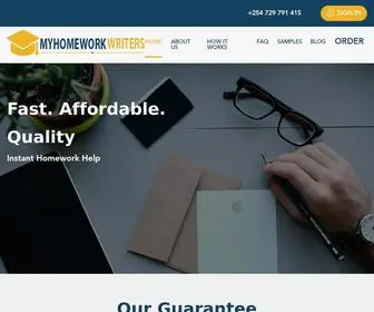 Myhomeworkwriters.com(Home Of Professional Writing) Screenshot