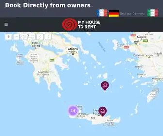 Myhousetorent.com(Rent directly a holiday house from owners in Crete) Screenshot