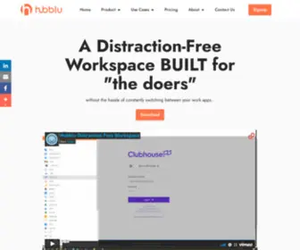 Myhubblu.com(Seamlessly interact with your team with a floating hub) Screenshot