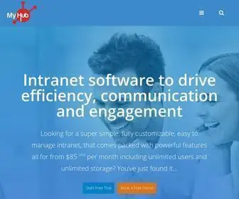 Myhubintranet.com(The best intranet software for employees. MyHub) Screenshot