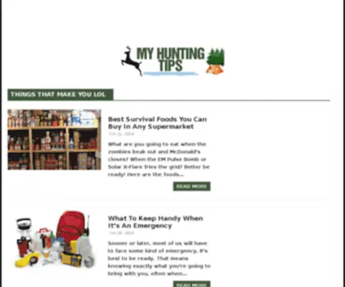 Myhuntingtips.com(Free Hunting Tips and Information) Screenshot