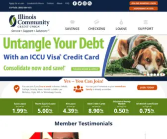 Myiccu.org(Illinois community credit union) Screenshot