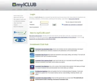Myiclub.com(Official Website for Investment Club Accounting from ICLUBcentral) Screenshot