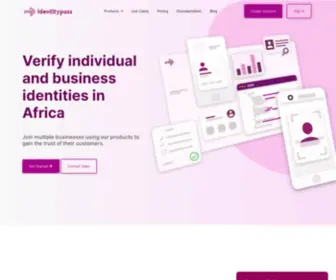 Myidentitypass.com(Identitypass Landing page) Screenshot