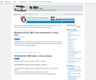 Myimiev.com(Mitsubishi I Forum and Electric Car News) Screenshot