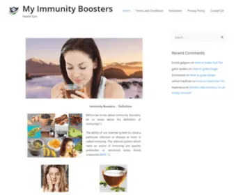 Myimmunityboosters.com(My Immunity Boosters Health Care Complete solution for Immunity) Screenshot