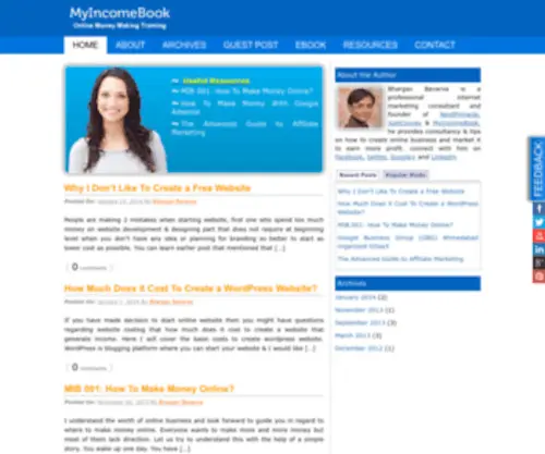 Myincomebook.com(How to make money online) Screenshot