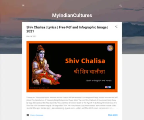 Myindiancultures.com(MyIndianCultures) Screenshot