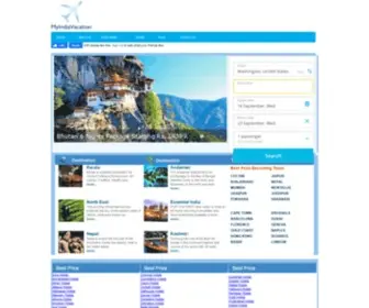 Myindiavacation.com(Best Travel Deals Worldwide on) Screenshot