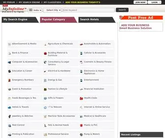 Myinfoline.com(MyInfoline yellow pages) Screenshot