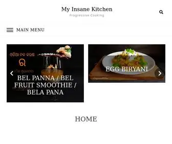 Myinsanekitchen.com(My Insane Kitchen) Screenshot