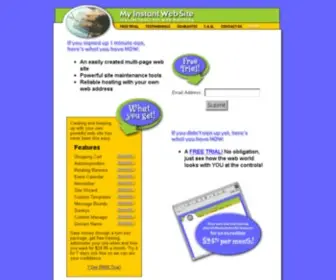 Myinstantwebsite.com(Create a Web Site FAST) Screenshot