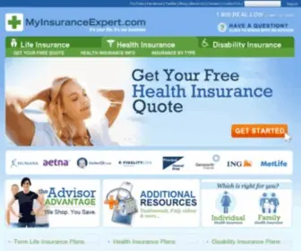 Myinsuranceexpert.com(Cheap Health Insurance Plans) Screenshot