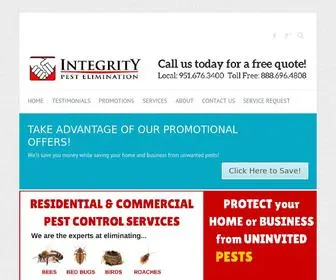 Myintegritypest.com(Integrity Pest Elimination) Screenshot