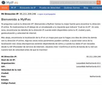 Myip.es(¿Cuál es mi localización IP) Screenshot