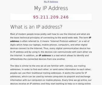 Myip.help(My IP Address tool finds and displays your internet protocol address. Simply answer to your what) Screenshot