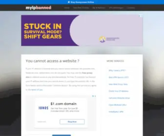 Myipbanned.com(If your IP address has been banned and you cannot access a website) Screenshot