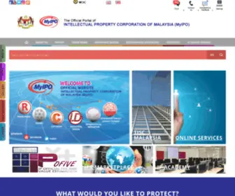 Myipo.gov.my(The Official Portal of Intellectual Property Corporation of Malaysia) Screenshot