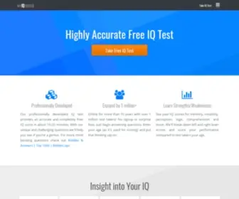 MyiqTested.com(Take a Free IQ Test) Screenshot
