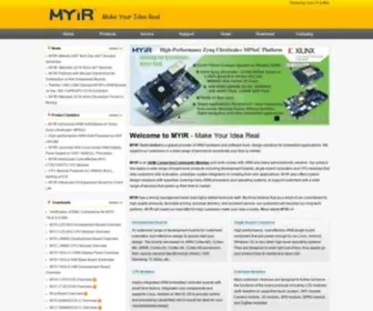 Myirtech.com(MYIR-a global provider of ARM hardware and software tools, design solutions for embedded applications) Screenshot