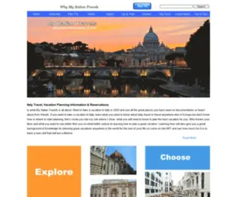 Myitaliantravels.com(My Italian Travels a site) Screenshot