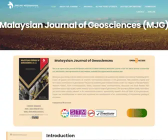 MYjgeosc.com(Malaysian Journal of Geosciences (MJG)) Screenshot