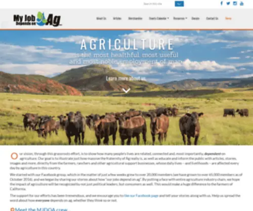 Myjobdependsonag.com(My Job Depends on Ag) Screenshot