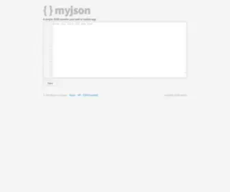 MYjson.com(A simple json storage and hosting service) Screenshot