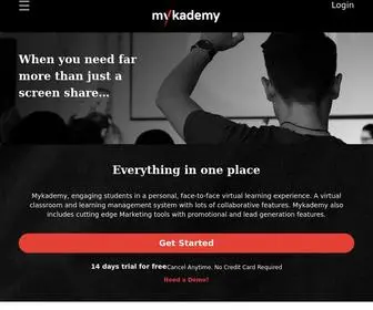 Mykademy.com(Create and Sell Courses Online from Your Own Website) Screenshot