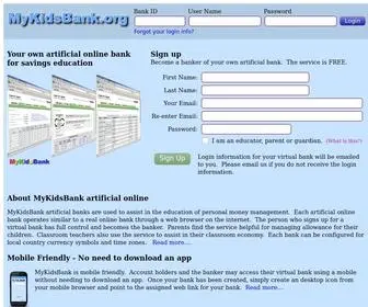 Mykidsbank.com(MyKidsBank.org home) Screenshot