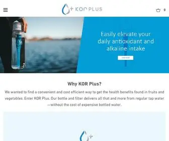 Mykorplus.com(Water made smarter. KOR Plus) Screenshot