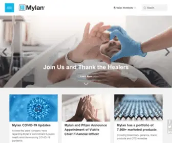 Mylan.com(Better Health for a Better World) Screenshot