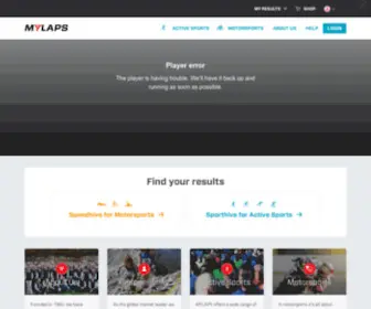 Mylaps.com(Automated Sports Timing & Live Performance Insights) Screenshot