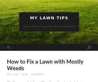 Mylawntips.com(Simple, effective lawncare tips for homeowners) Screenshot