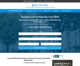 Myleasetobuy.com(Fixer Upper Deals Houston) Screenshot