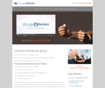 Mylegaldefender.com(MyLegal Defender) Screenshot