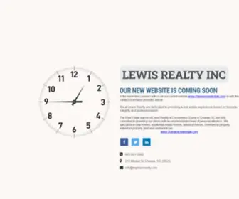 Mylewisrealty.com(Lewis Realty of Chesterfield County SC) Screenshot