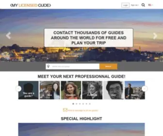 Mylicensedguide.com(Easily find and book guided tours) Screenshot