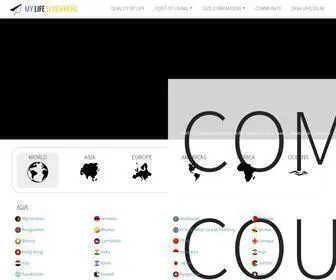 Mylifeelsewhere.com(Worldwide Country and City Comparison) Screenshot