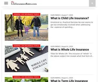 Mylifeinsurancerates.com(Life Insurance Rates & Information) Screenshot