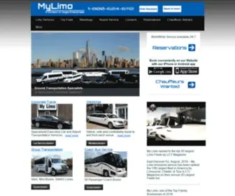 Mylimo.com(The Official Site of My Limousine and Car Service) Screenshot