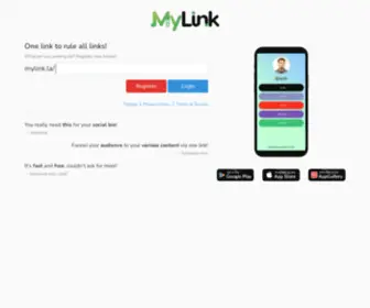 Mylink.la(One link to rule all links) Screenshot