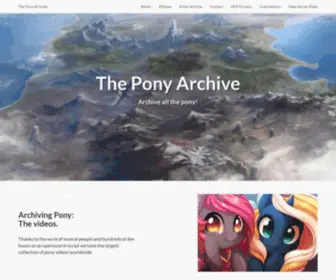 Mylittlepony.in(The Pony Archive) Screenshot