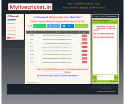Mylivecricket.in(Watch Live Cricket Streaming) Screenshot