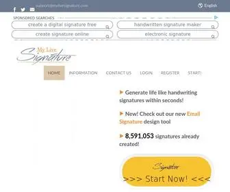 Mylivesignature.com(Signature Design Generator Tool) Screenshot