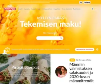 MYLLYnparas.fi(Myllyn Paras valmistaa kotimaisia viljatuotteita. Resepteillämme kokkaat helposti parasta) Screenshot