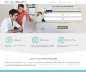 Myloanadvance.com(Request Your Online Cash Advance) Screenshot