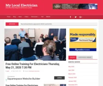 Mylocalelectrician.uk(The No.1 Online Magazine and Directory For Electricians) Screenshot