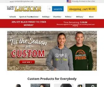 Mylocker.net(Custom Apparel and Merchandise) Screenshot
